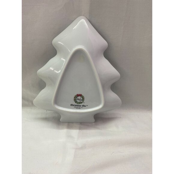 Christmas Eve Large Tree Shape Candy Dish by Salem "Porcelain" 8 5/8in - Picture 3 of 3